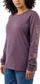 Bluzë Carhartt me mëngë të gjata për femra, pambuk Heavyweight, Loose Fit, Blackberry Heather, L