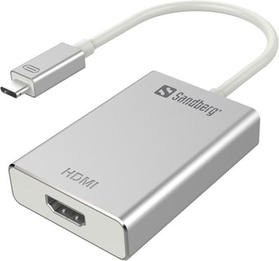 Përshtatës Sandberg 136-12, USB-C në HDMI, i argjendtë