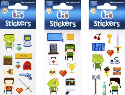 Ngjitësa Stickerboo Pixel PBH, set dekorativ, shumëngjyrëshe