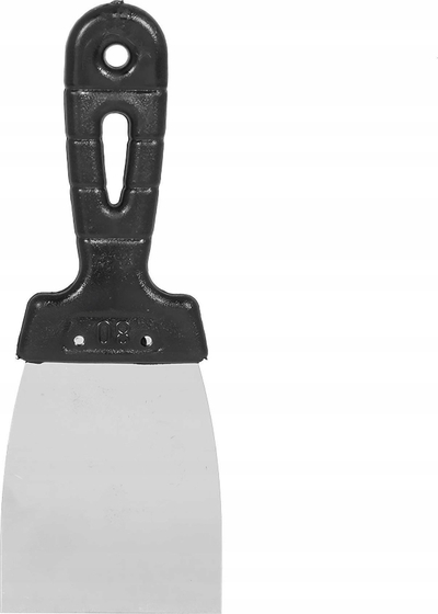 Shtrellë inox AWTools AWTools, teh 80mm, dorezë plastike, e zezë