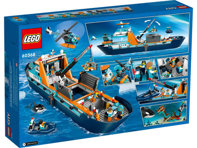 Lodër ndërtimi Lego Arctic Explorer Ship, set anije oqeanike, 7 minifigura, shumëngjyrëshe