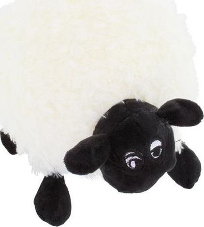 Jastëk maskotë qengj BQ38A, 28cm, pelush, i bardhë