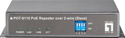 Marrës PoE LevelOne PoE Over 2-Wire Receiver, zgjerim Ethernet, montim në mur, gri
