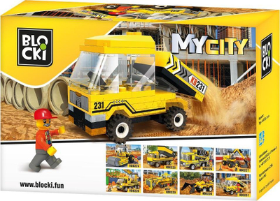Lodra me tulla Blocki MyCity Mini Dump Truck, set për ndërtim, kamionçinë e vogël e verdhë