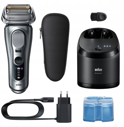 Електричен брич Braun Series 9 PRO+ 9667CC, Clean and Charge, сребрен