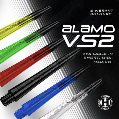 Bishta dart Harrows Alamo VS2, filetimi 2BA, set 3 copë, të zinj