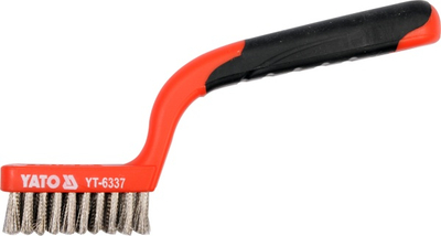 Furçë telash Yato, 3 rreshta, tel inox, dorezë plastike, 180mm