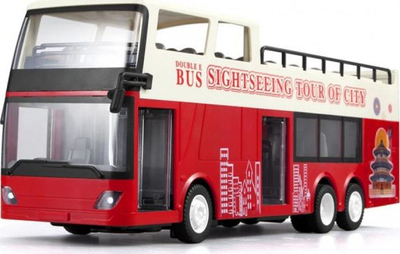 Lodër autobus me pult Double Eagle E640-003, shkallë 1:18, 2.4GHz, i kuq krem