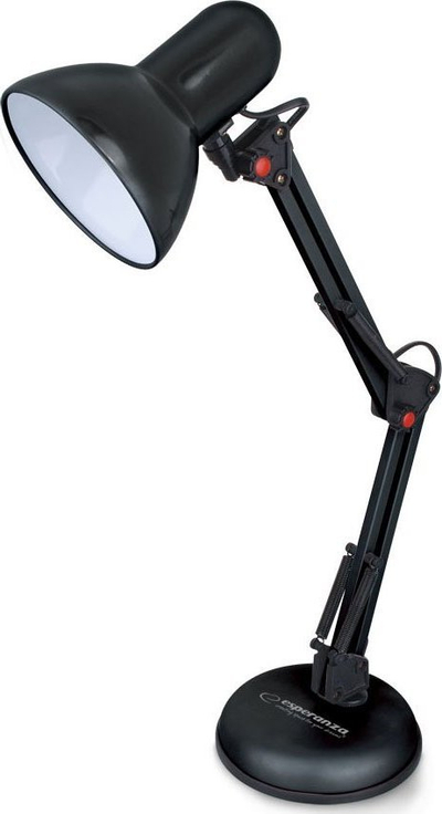 Lampë tavoline Esperanza ELD112K, për llambë LED E27 12W, e zezë