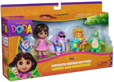 Set figurina Dora the Explorer Fantastic Friends, 6 copa figura, shumëngjyrëshe