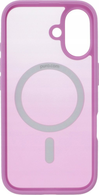 Kapak telefoni Puro Protective Cover për iPhone 16, MagSafe, rozë