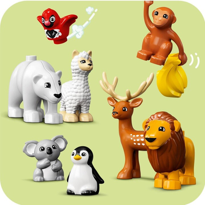 Set lodër LEGO® DUPLO® 10975 Wild animals of the world, 143 pjesë
