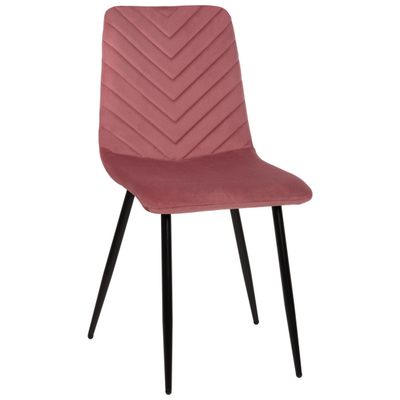 Karrige ngrënieje Latrell 43x54x88Hcm (HM8587.02), rozë/ zezë