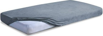 Постелнина со еластична гума Matex Premium Terry, 120x200 cm, сива