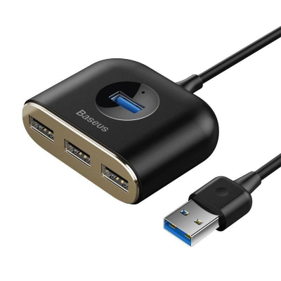 USB HUB Baseus Square Round, 4 porte, USB 3.0, kabllo 1m, i zi