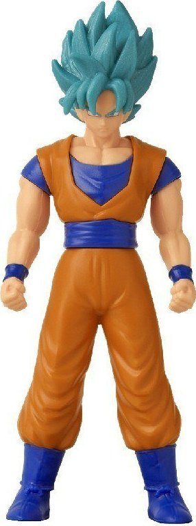 Figurë anime Dragon Ball Flash Series Super Saiyan Blue Goku, 7cm, me monedhë për koleksion, shumëngjyrëshe