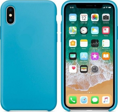 Mbështjellëse silikoni për iPhone X, XS, e kaltër