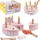 Set torte druri Classic World Bursty Cake CL50565, 6 feta, lodër me bë sikur, rozë