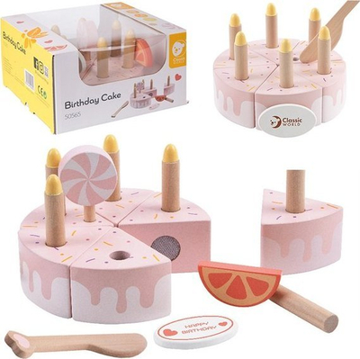 Set torte druri Classic World Bursty Cake CL50565, 6 feta, lodër me bë sikur, rozë