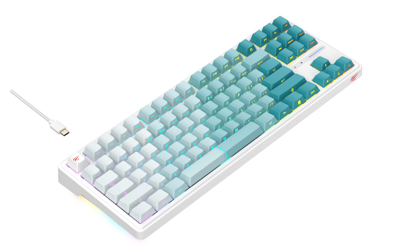 Tastierë Havit KB901L -  USB, e bardhë/gjelbër