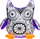Сет перница за боење Colorino Owl Pillow, 6 маркери за текстил, бела