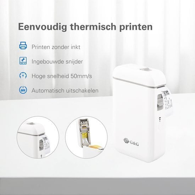Printer etiketash G&amp;G 21731, për shirita 15mm, portativ