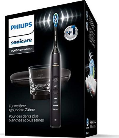 Furçë dhëmbësh elektrike Philips Sonicare DiamondClean 9000 HX9911/09, 4 programe, me sensor presioni, e zezë