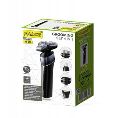 Set за бричење 5 во 1 Maestro MR-675, без кабел, IPX7, црн