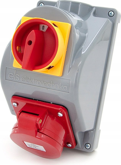 Prizë fikse industriale ELS Elektrotechnika N001T, 32A, 5P, me çelës kryesor