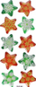 Ngjitëse dekor për Krishtlindje Craft with Fun Christmas Stickers Stars, me yje shumëngjyrëshe, motive festive Krishtlindjesh
