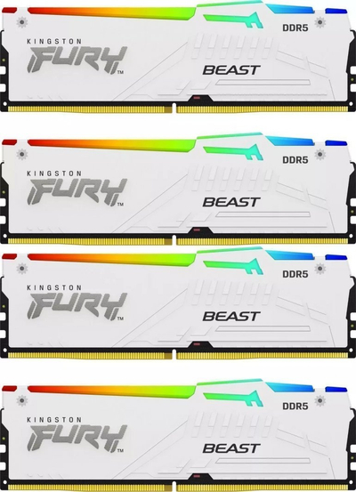 Memorie Kingston Fury Beast RGB, DDR5, 64 GB, 6000 MHz, CL40, KF560C40BWAK4-64