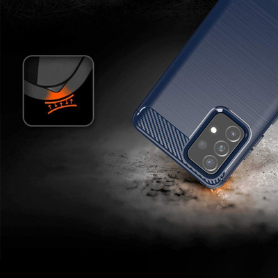 Futrollë TPU Carbon për Samsung Galaxy A72 4G, fleksibël, antishok, e zezë