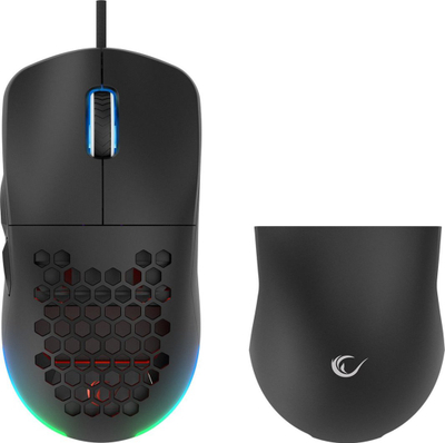 Set 2 copë maus gaming Rampage Blink, USB, 12800 DPI, RGB, i zi