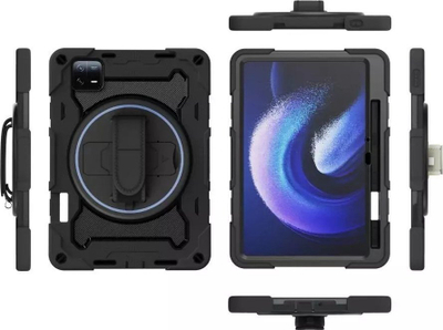 Këllëf tablet Tech-Protect Armored 360 me stand, për Xiaomi Pad 6 / 6 Pro, me xham mbrojtës, i zi