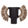 Vazo dekorative Alica HM4668.01L, terrakotë me bar natyral, 64x22x38 cm, e zezë
