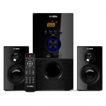 Компјутерски звучници Sven SV-013233, систем 2.1, 55W RMS, со Bluetooth, црни