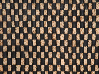 Tapet Beliani GERCE, lëkurë dhe jutë 140x200 cm, i zi