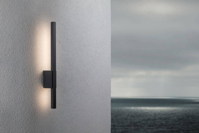 Llambë muri jashtë Paulmann Stan LED, 60 cm, dritë e ngrohtë, gri