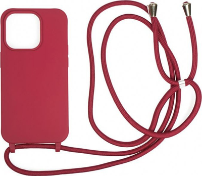 Këllëf me rrip Mobile Origin Lanyard Case Cherry për iPhone 14 Pro, TPU, i kuq