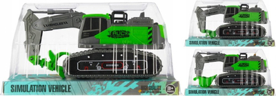 Lodër eskavator MEGA CREATIVE 526083, pull back, plastikë, jeshile gri
