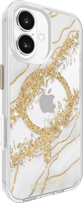 Maskë telefoni Case-Mate Karat për iPhone 16, MagSafe, gri me të artë