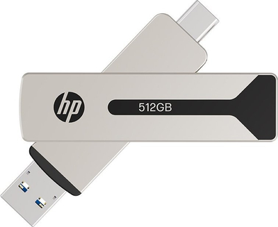 USB flash PNY 911 Pro, 512GB, USB 3.2 Gen 2, Type A dhe Type C, gri