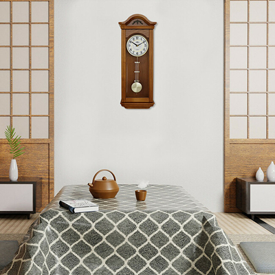 Orë muri Prim Retro Pendulum II - A E03P.4167.50.A, kafe
