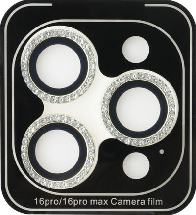 Xham mbrojtës Guess BP për iPhone 16 Pro Max, set 2 në 1, ekran dhe kamera, i artë