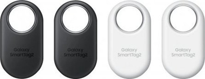 Tracker Samsung Galaxy SmartTag2, set me 4 copa, Bluetooth, i zi dhe i bardhë