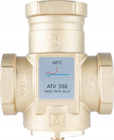 Valvul termostatike temperature Afriso ATV 556, DN32 5/4", 60°C, bronzi