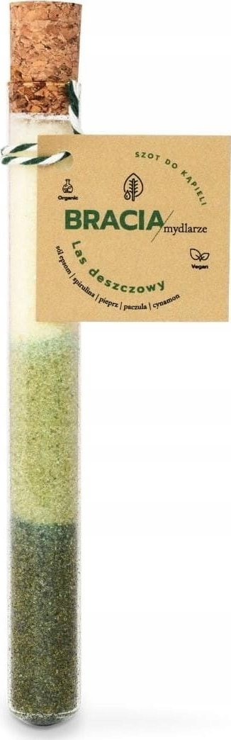 Kripë banjoje Bracia Mydlarze Rainforest Bath Shot, Epsom, aromë patchouli dhe kanellë, 70ml