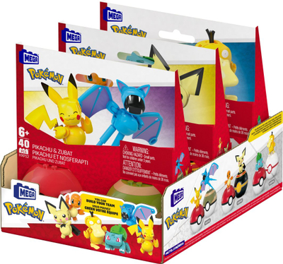 Set ndërtesash Mega Pokemon Poke Ball Collection Bulbasaur dhe Psyduck, 63 pjesë, 6+ vjeç, multingjyrëshe