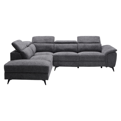 Divan këndor RESTRO HM3339.01L, kënd majtas, relaks elektrik, gri