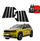 Заштитна фолија карбон за столбови B C Fiat Grande Panda 2025 2026, сет 8 парчиња, црна